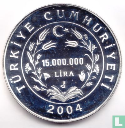 Turkije 15.000.000 lira 2004 (PROOF) "Leyla Gencer" - Afbeelding 1