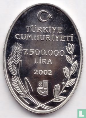 Turkey 7.500.000 lira 2002 (PROOF) "Gladiolus anatolicus" - Image 1