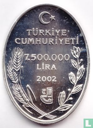 Turkey 7.500.000 lira 2002 (PROOF) "Centaurea tchihatcheffii" - Image 1