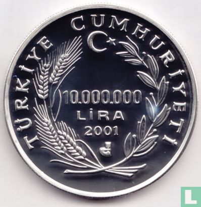 Turkije 10.000.000 lira 2001 (PROOF) "Bogaziçi'nde Yalilar" - Afbeelding 1