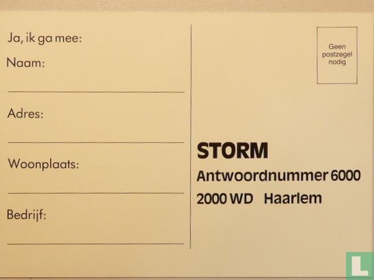 Storm 1984 AntwoordkaartuUitnodiging de zeven van Aromater - Bild 2
