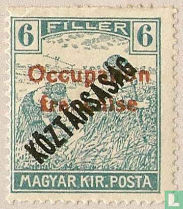 Wheat harvesting, with double overprint