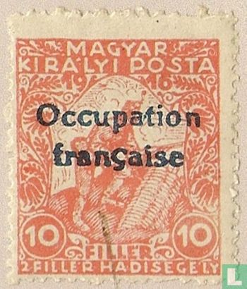 Soldier in the Trenches, with overprint
