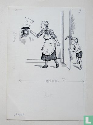 Originele tekening H. Ramaekers (tekenaar van Wipneus en Pim)