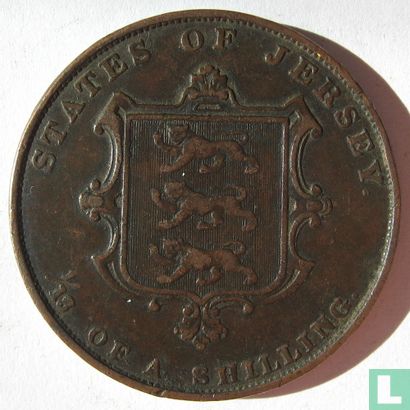 Jersey 1/13 shilling 1858 - Image 2