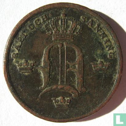 Zweden 1/3 skilling banco 1847 - Afbeelding 2