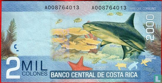 Costa Rica 2000 colones 2009  - Image 2