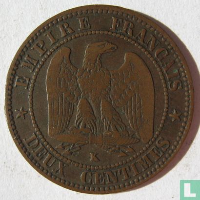 France 2 centimes 1862 (K) - Image 2