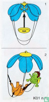 Kever met bloem-parachute - Afbeelding 3