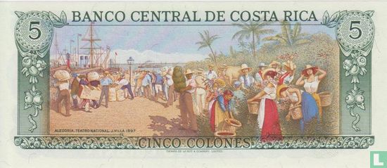 5 Costa Rica Colones - Image 2