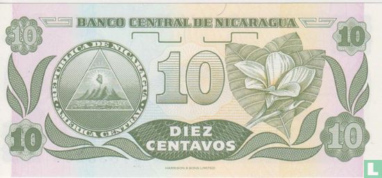 Nicaragua 10 centavos ND (1991) - Image 2