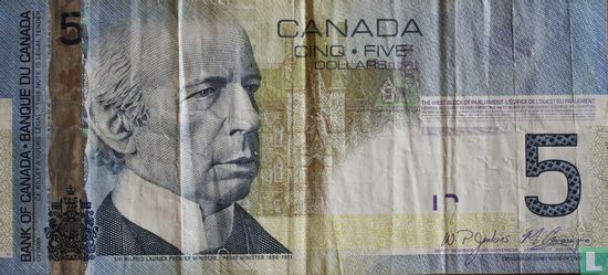 Canada 5 dollars  - Afbeelding 1