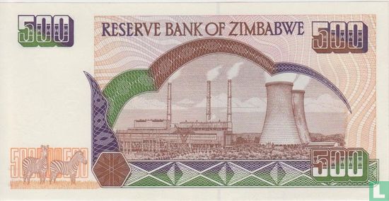 Zimbabwe 500 Dollars 2001 (P11a) - Image 2
