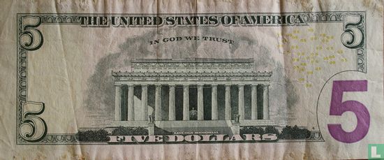 United States 5 dollars 2006 A - Image 2