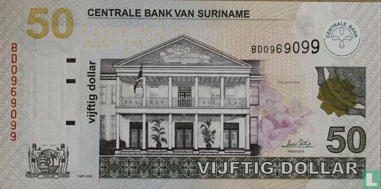 Suriname 50 Dollar 2009 - Afbeelding 1