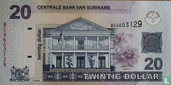 Suriname 20 Dollars 2009 - Image 1