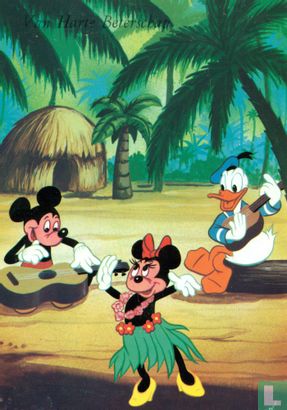 Mickey, Minnie en Donald - Hula dansen