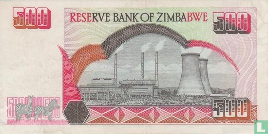 Zimbabwe 500 Dollars 2001 (P10) - Image 2