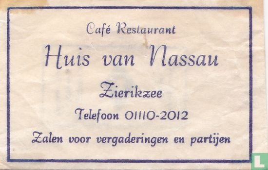 Café Restaurant Huis van Nassau  - Afbeelding 1