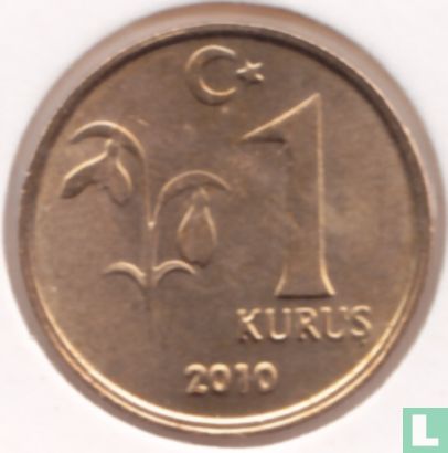 Turkije 1 kurus 2010 - Afbeelding 1