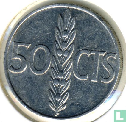 Espagne 50 centimos 1966 (1968) - Image 2