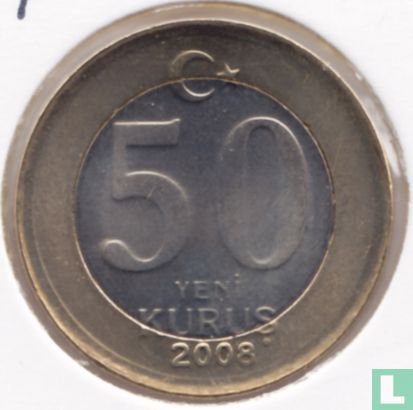 Turkije 50 yeni kurus 2008 - Afbeelding 1