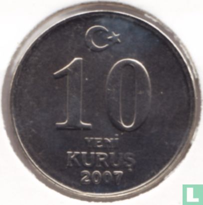 Turkije 10 yeni kurus 2007 - Afbeelding 1