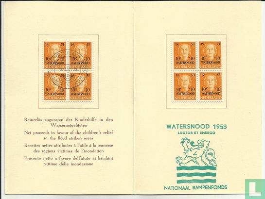 Kaart Pestalozzi Stichting Watersnood 1953 - Afbeelding 1