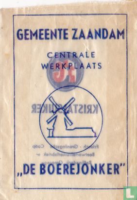 Gemeente Zaandam Centrale Werkplaats "De Boerejonker"   - Afbeelding 1