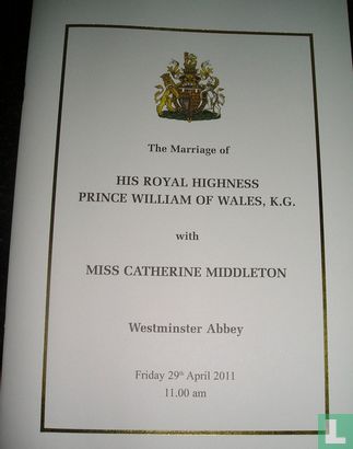 Wedding service William and Kate