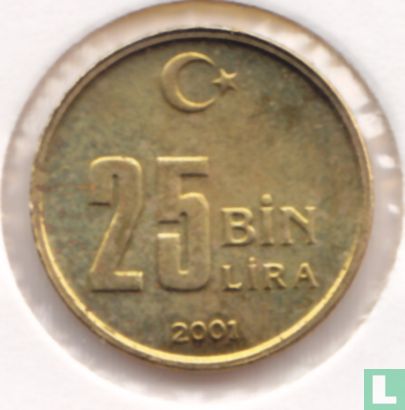 Turkije 25 bin lira 2001 - Afbeelding 1