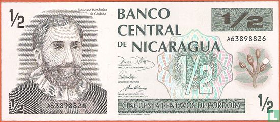 Au Nicaragua, 1/2 Cardoba - Image 1