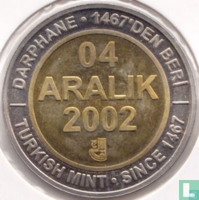 Turkije 1.000.000 lira 2002 (type 8) "535 years Istanbul Mint" - Afbeelding 1