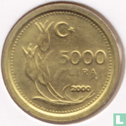 Turkije 5000 lira 2000 - Afbeelding 1