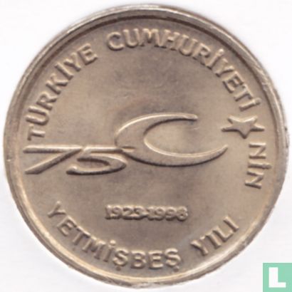 Turkije 100.000 lira 1999 "75th anniversary Republic of Turkey" - Afbeelding 2