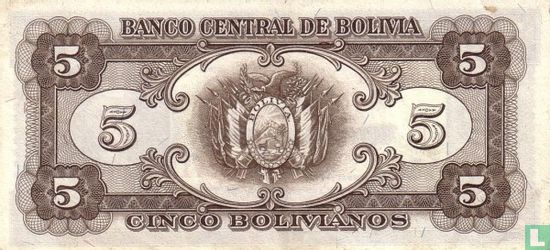 Bolivia 5 Bolivianos - Afbeelding 2
