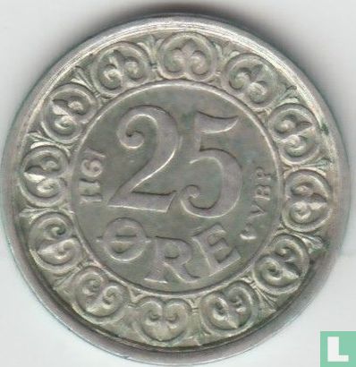 Denemarken 25 øre 1911 - Afbeelding 1