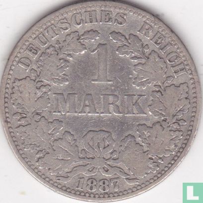 Empire allemand 1 mark 1887 - Image 1