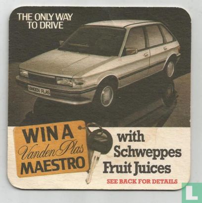Win a Vanden Plas Maestro with Schweppes fruit juices / Dream up a Maestro cocktail with Schweppes fruit juices - Image 1