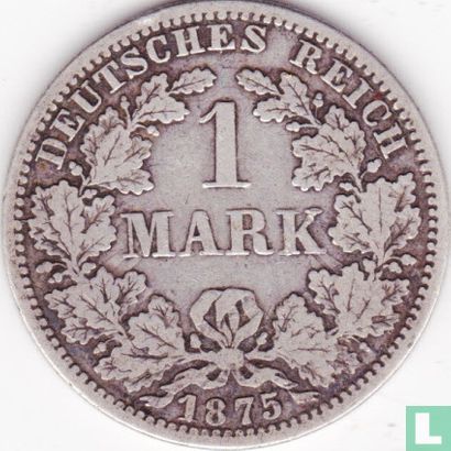 Empire allemand 1 mark 1875 (A) - Image 1