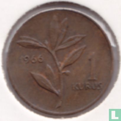 Turkey 1 kurus 1966 - Image 1