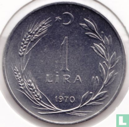 Turkije 1 lira 1970 - Afbeelding 1