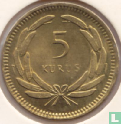 Turkije 5 kurus 1956 - Afbeelding 2