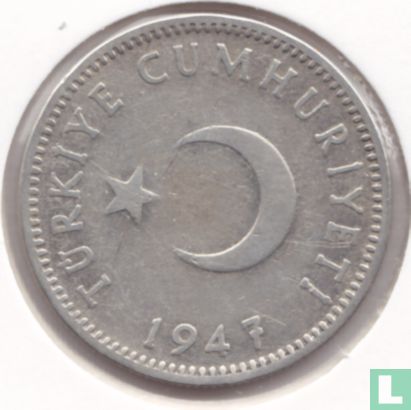 Turkije 1 lira 1947 - Afbeelding 1