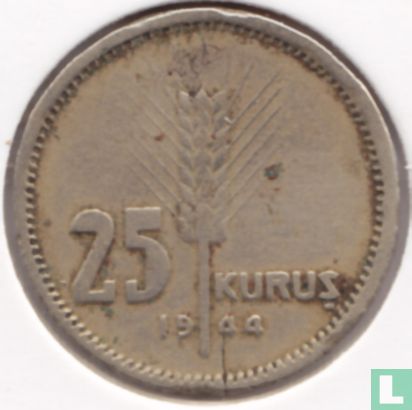 Turkey 25 kurus 1944 - Image 1