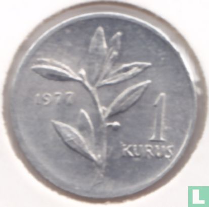 Turkije 1 kurus 1977 - Afbeelding 1