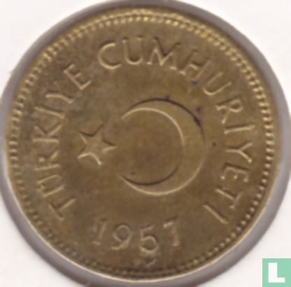 Turkije 5 kurus 1957 - Afbeelding 1