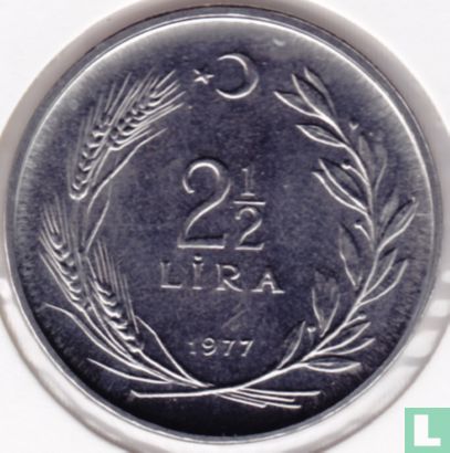 Turkije 2½ lira 1977 "FAO - Planned families" - Afbeelding 1
