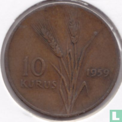 Turkije 10 kurus 1959 - Afbeelding 1