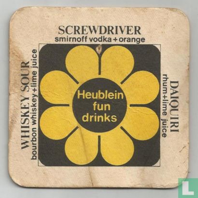 Heublein fun drinks Whiskey sour Screwdriver Daiquiri